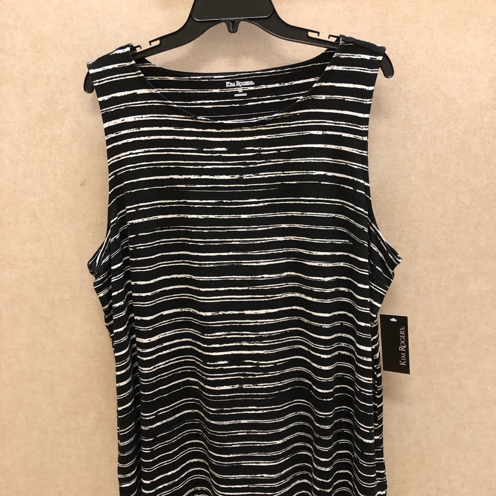 Kim Rogers Black and White Blouse Size XL